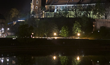Kraków, Wawel nocą.